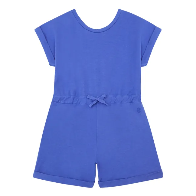 Combi-Short Fille Coton Bio | Bleu