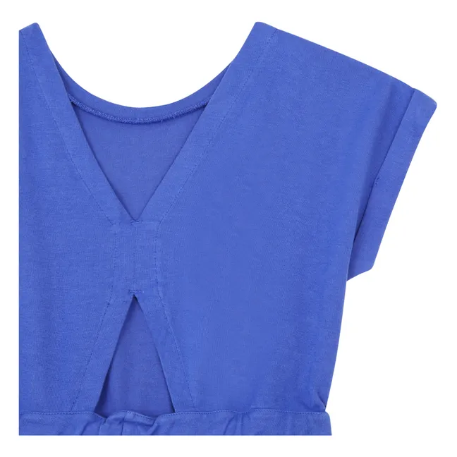 Combi-Short Fille Coton Bio | Bleu