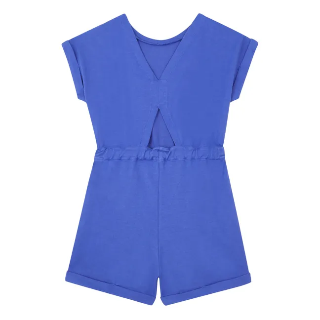 Combi-Short Fille Coton Bio | Bleu