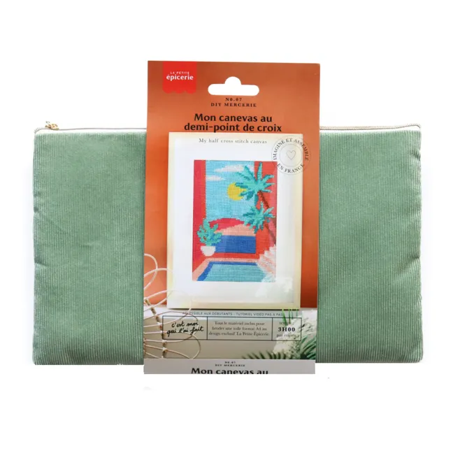 DIY half cross-stitch canvas kit