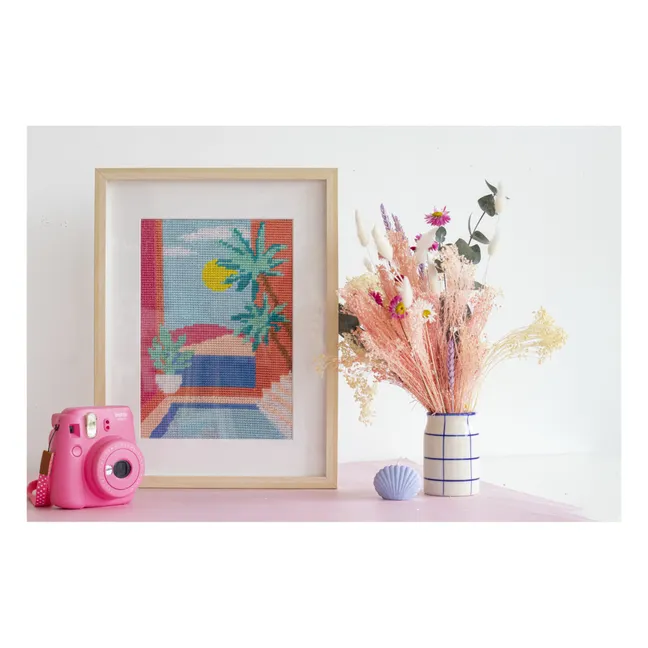 DIY half cross-stitch canvas kit