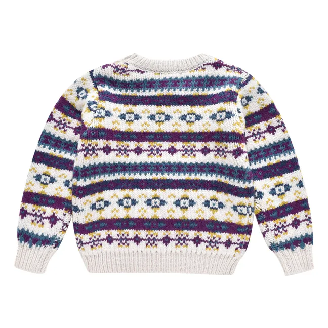 Lounis Wool and Alpaca Jacquard Sweater | Ecru