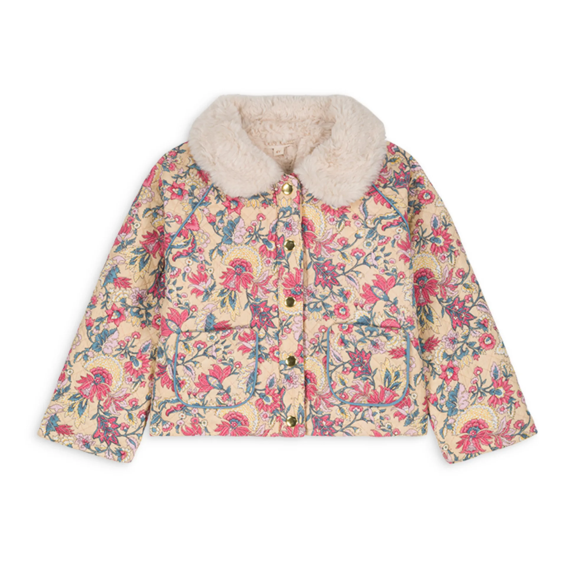Louise Misha Ochre Jasmina Organic Cotton Filled Coat