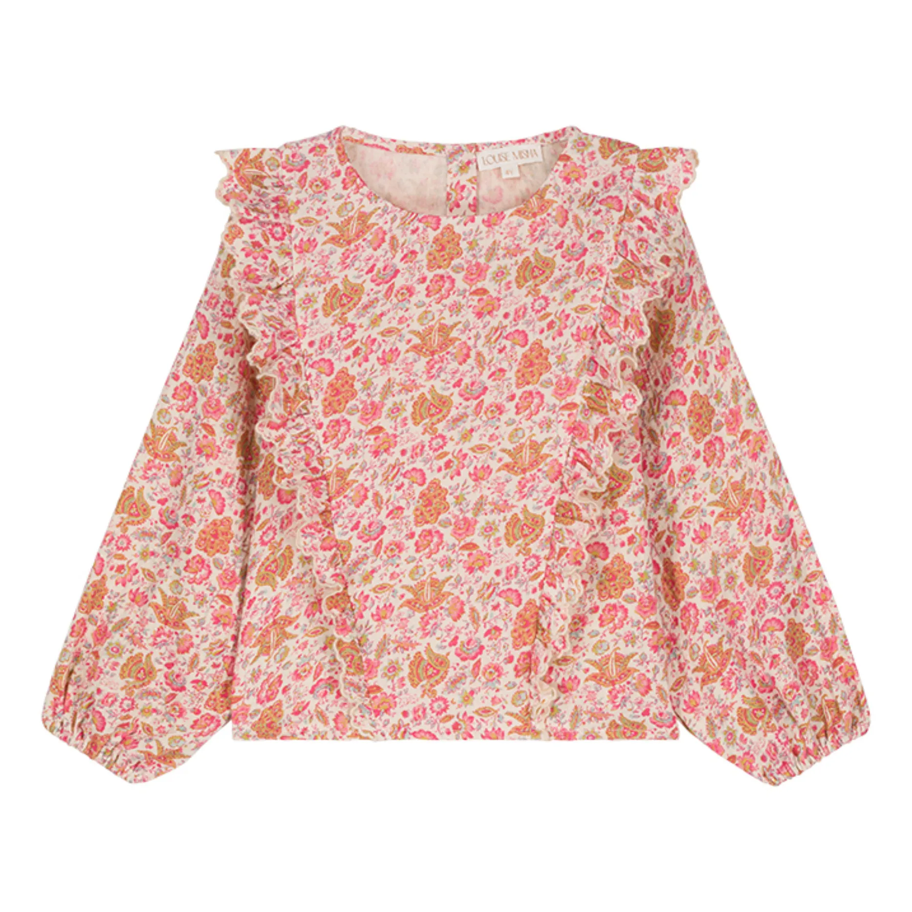 Louise Misha Pink Tubi Organic Cotton Gauze Blouse