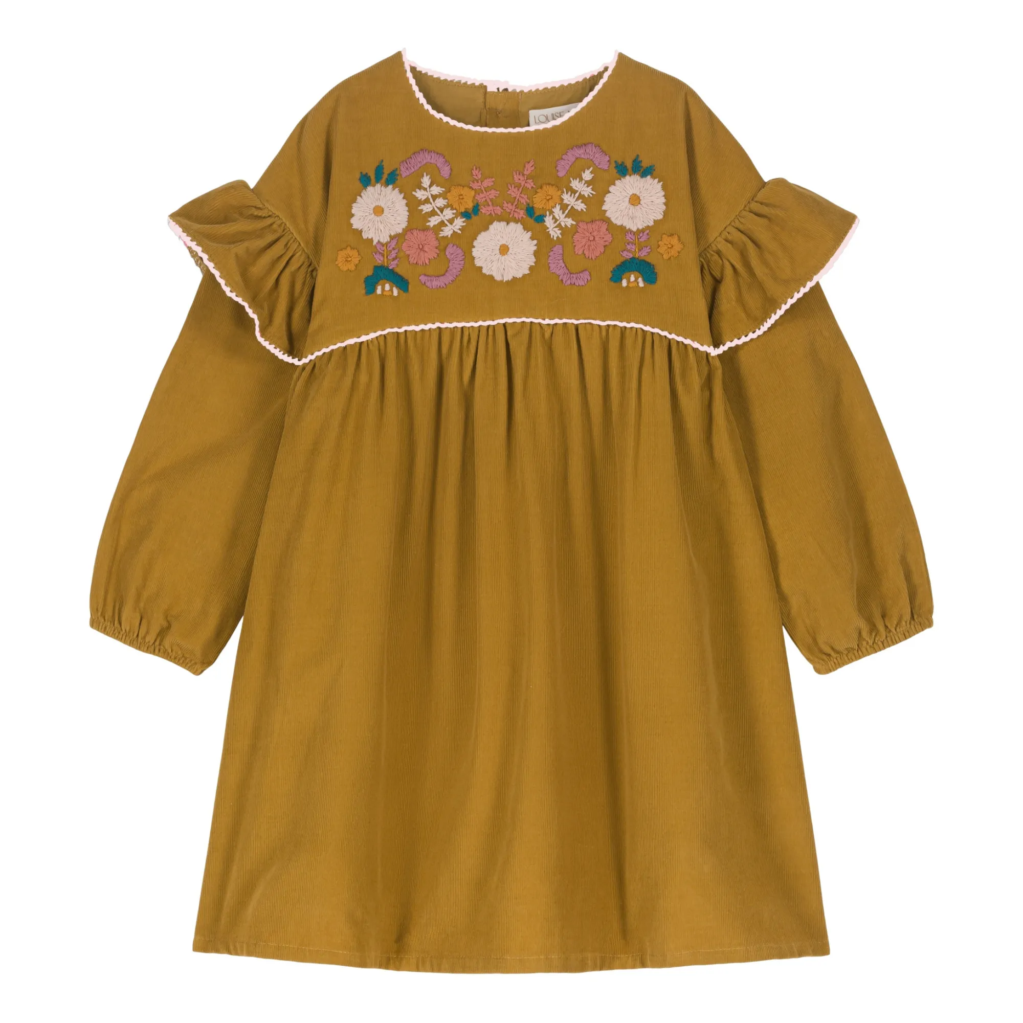 Louise Misha Ochre Milleraies Illia Velvet Dress