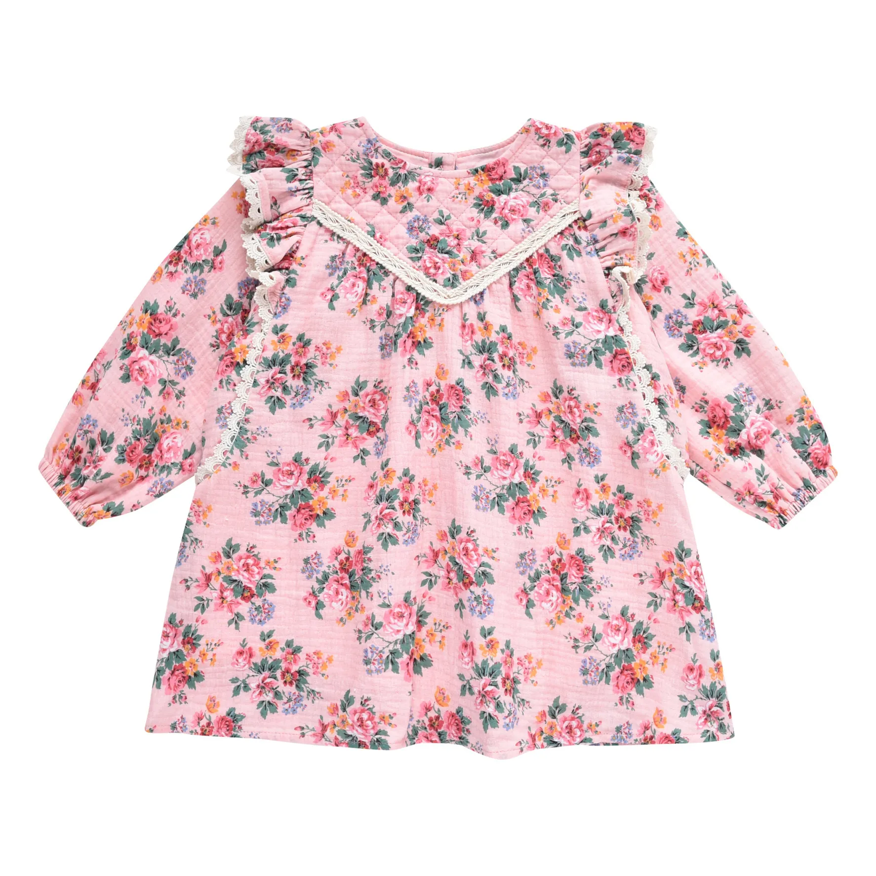 Louise Misha Pale Pink Lara Organic Cotton Gauze Dress