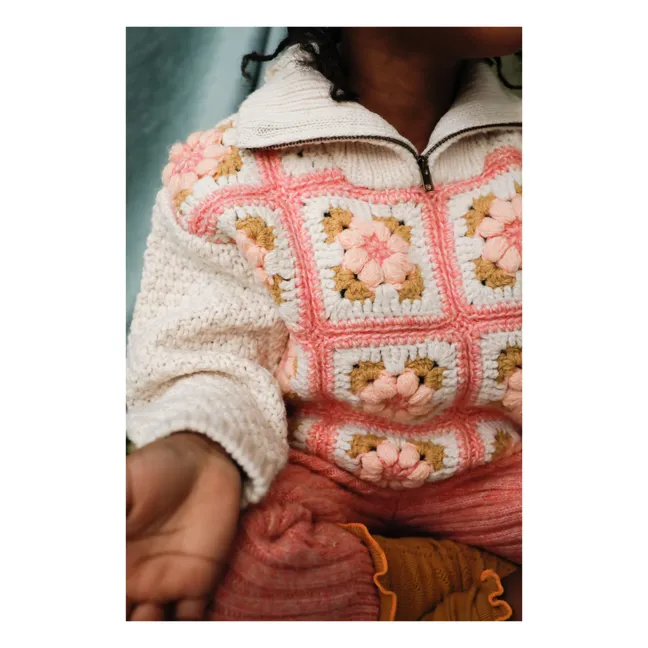 Kenza Hand-Crocheted Jumper | Ecru