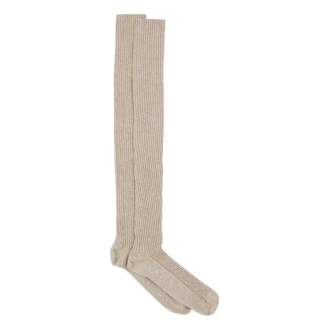 Lange Socken Kok | Nude Beige