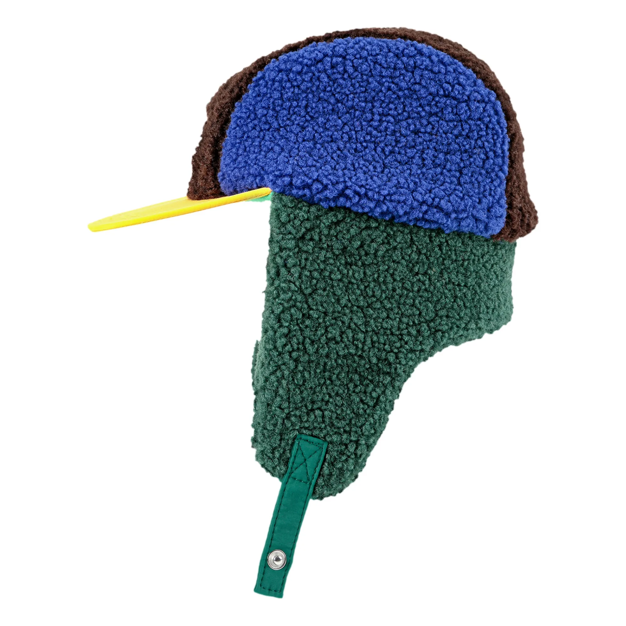 Bobo Choses Blue Colorblock Fur Cap