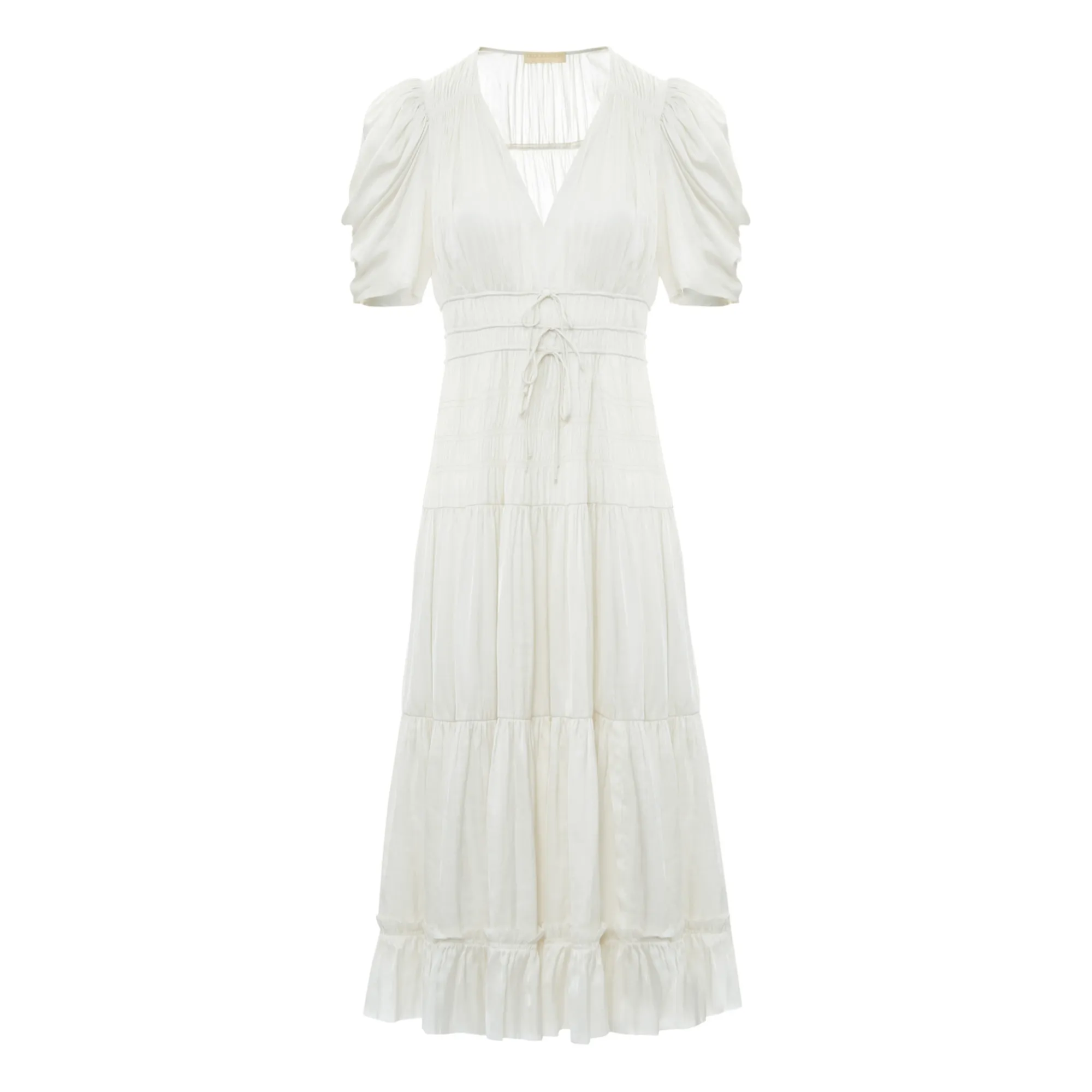 Ulla Johnson Ecru Daria Satin Dress