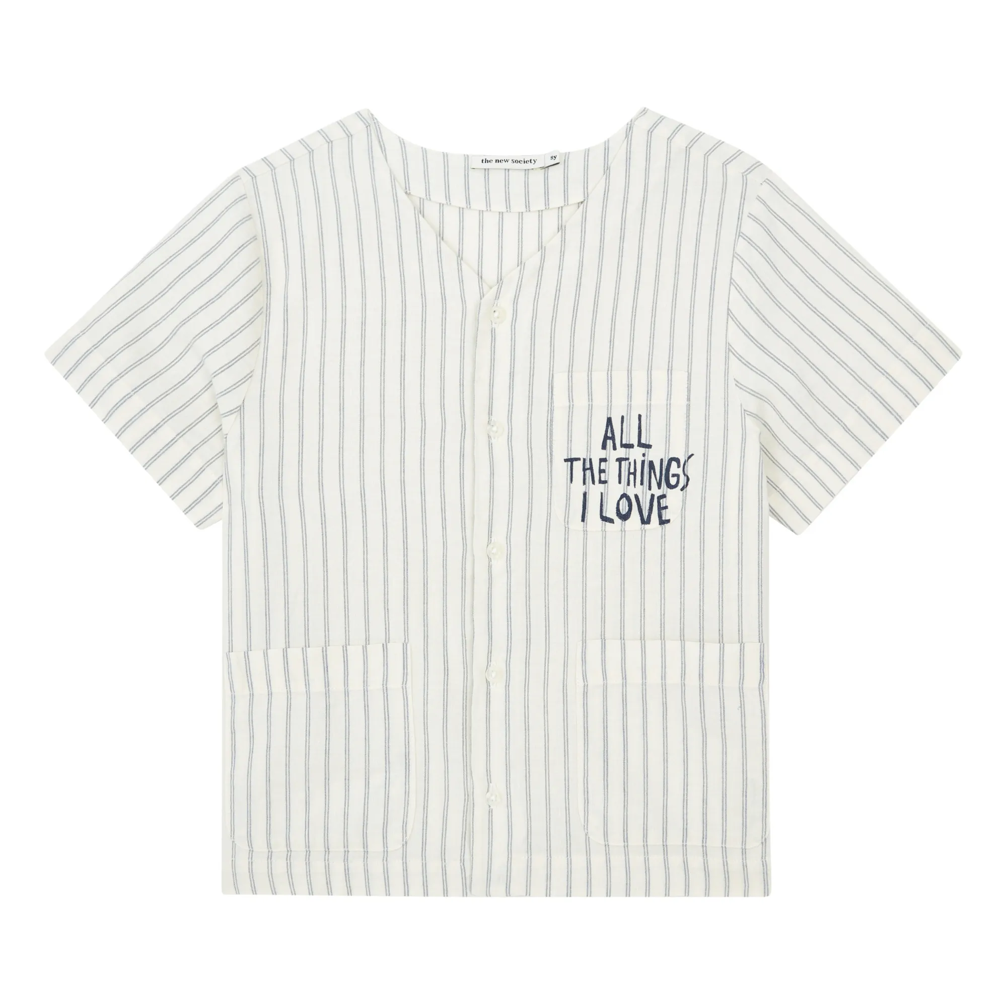 The New Society White Striped Shirt