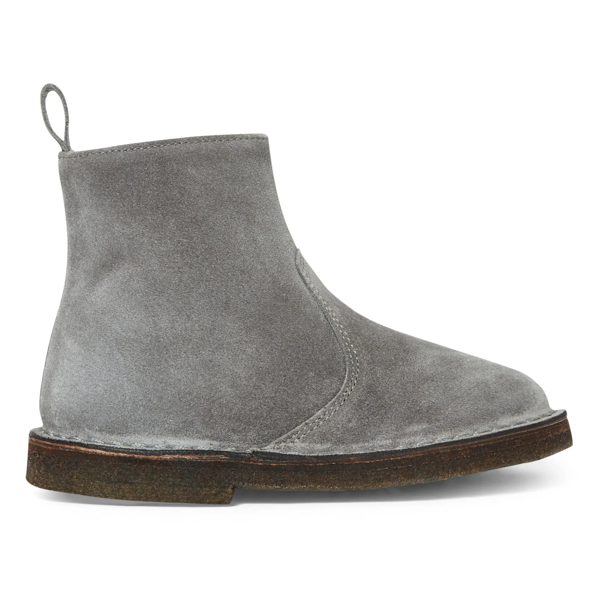 Pèpè Grey Lined Zip-Up Boots