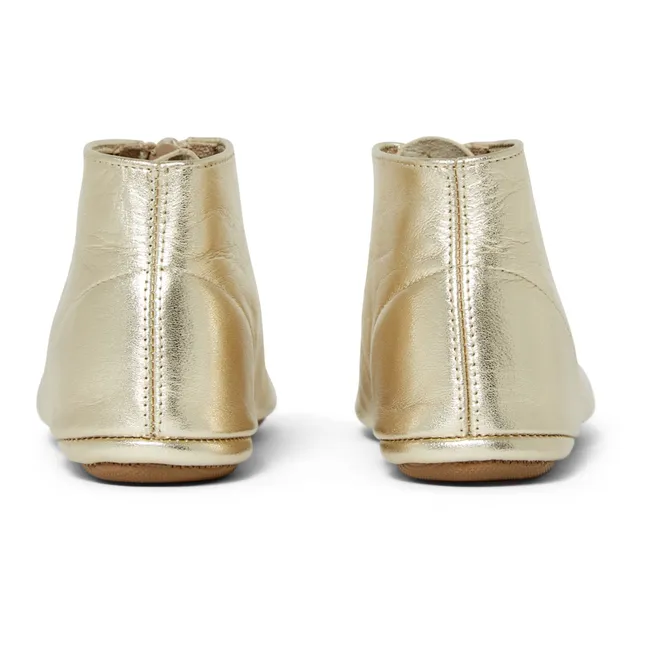 Zip-up Boots | Gold