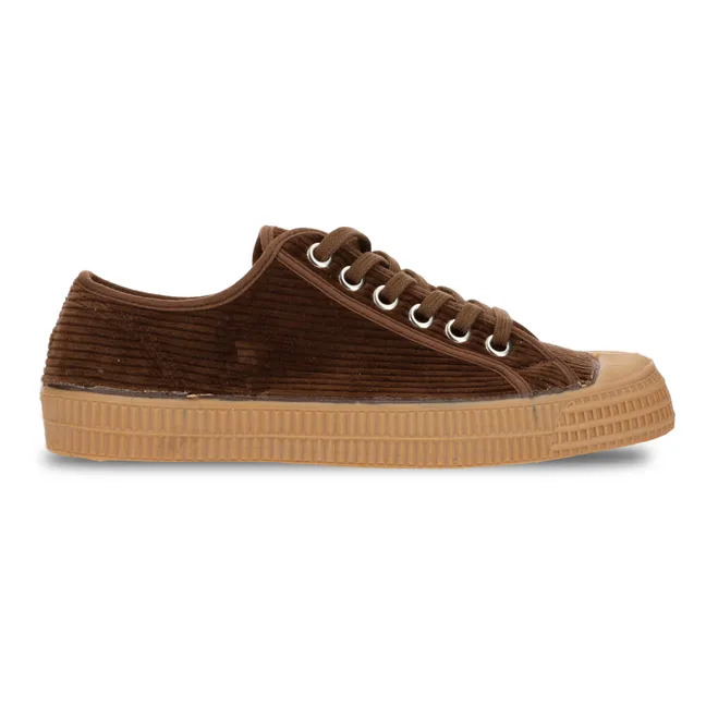 Star Master Corduroy Velvet Lace-up Sneakers | Brown