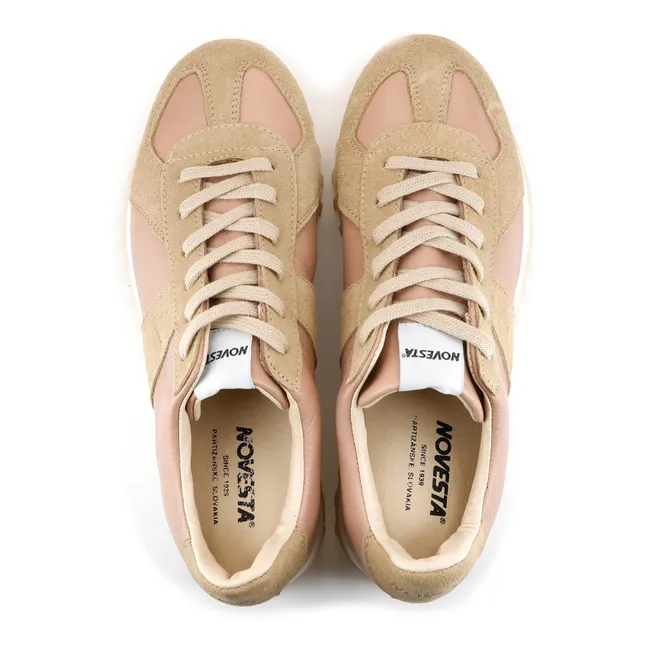 Gat Leather Trail Lace-Up Sneakers | Beige