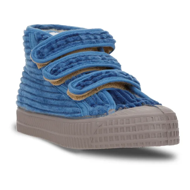 Sneakers de terciopelo de pana Star | Azul