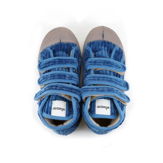 Star Corduroy Velvet Scratch Sneakers | Blue