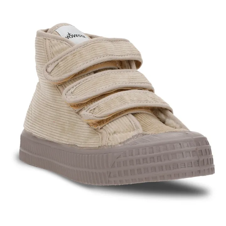 Star Corduroy Velvet Scratch Sneakers | Beige- Produktbild Nr. 1