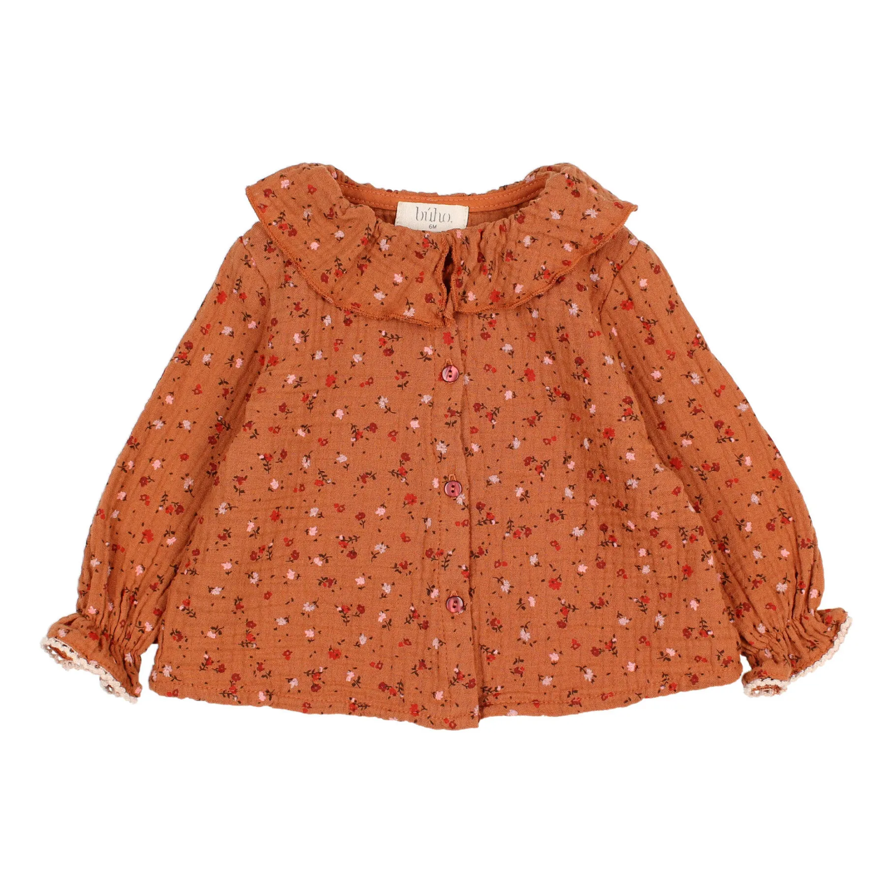 Búho Rust Organic Cotton Gauze Garden Blouse