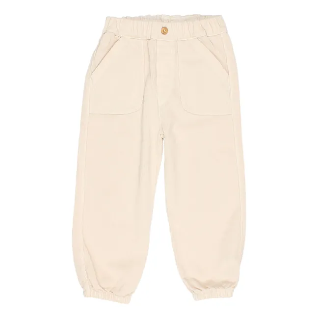 Milleraies Velvet Pants with Pockets | Ecru