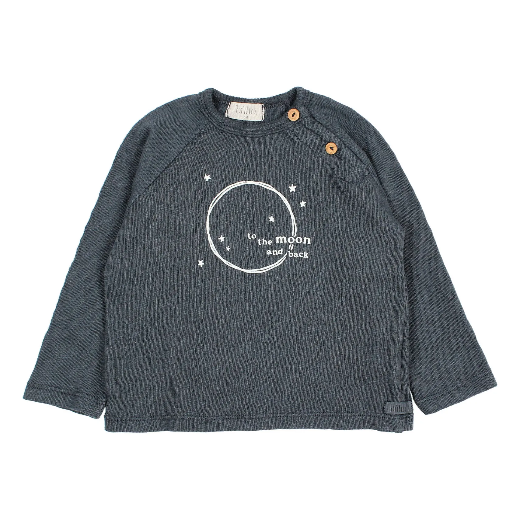 Búho Midnight Blue Moon Organic Cotton Cabin Slub T-Shirt