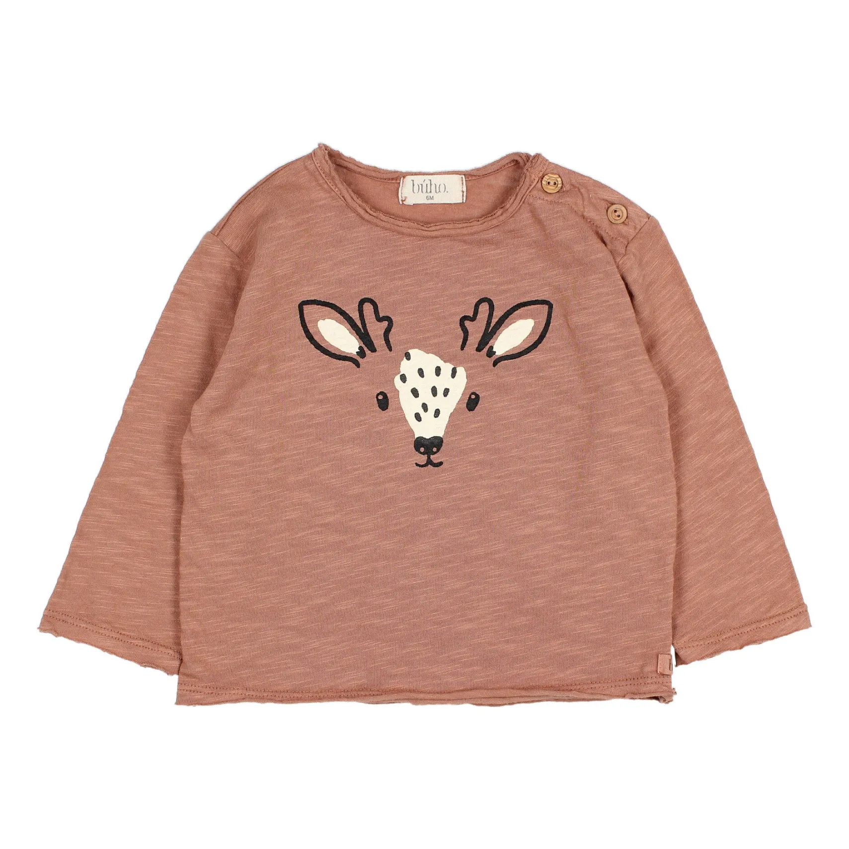 Búho Caramel Faon Organic Cotton Slub T-Shirt