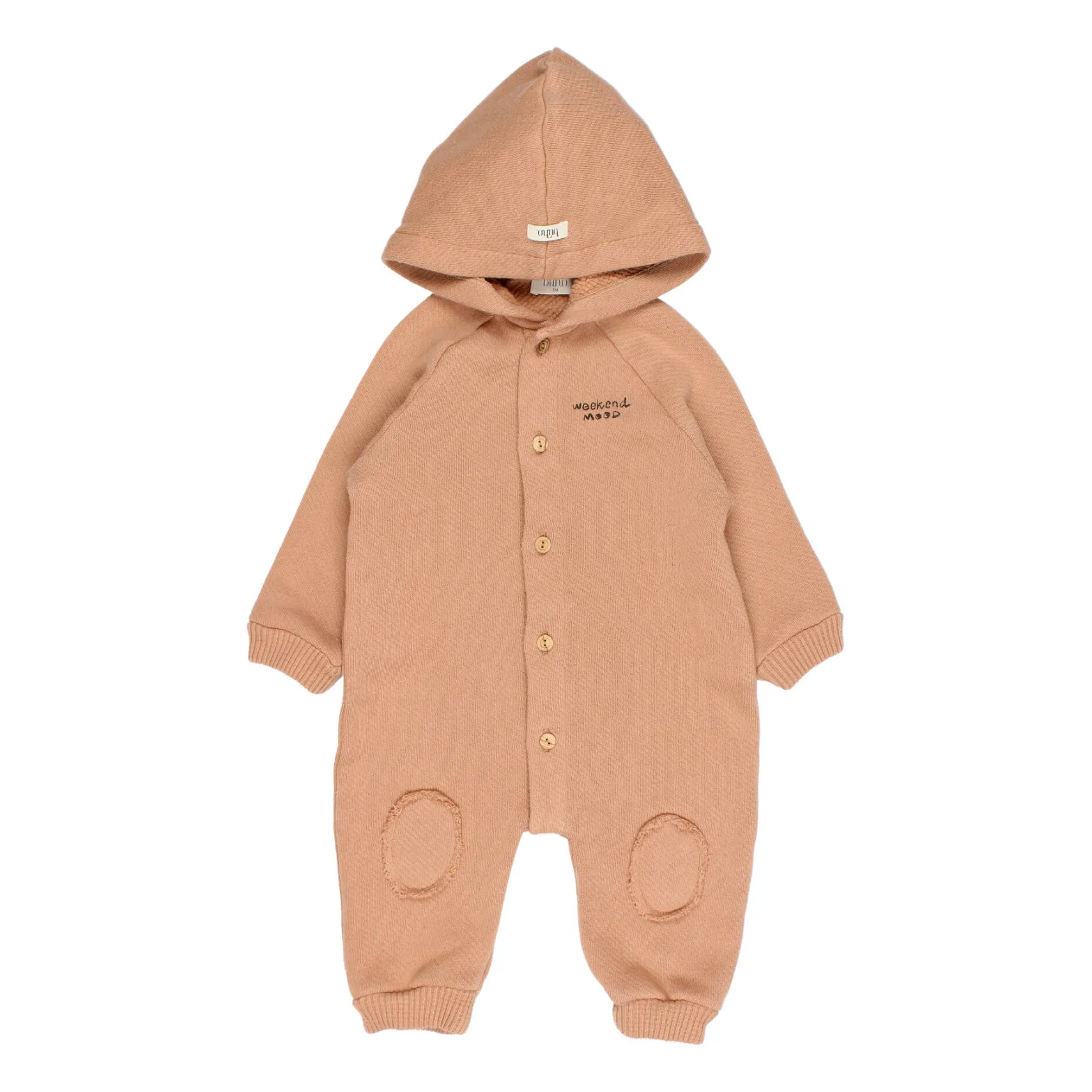 Búho Rust Organic Fleece Hooded Jumpsuit