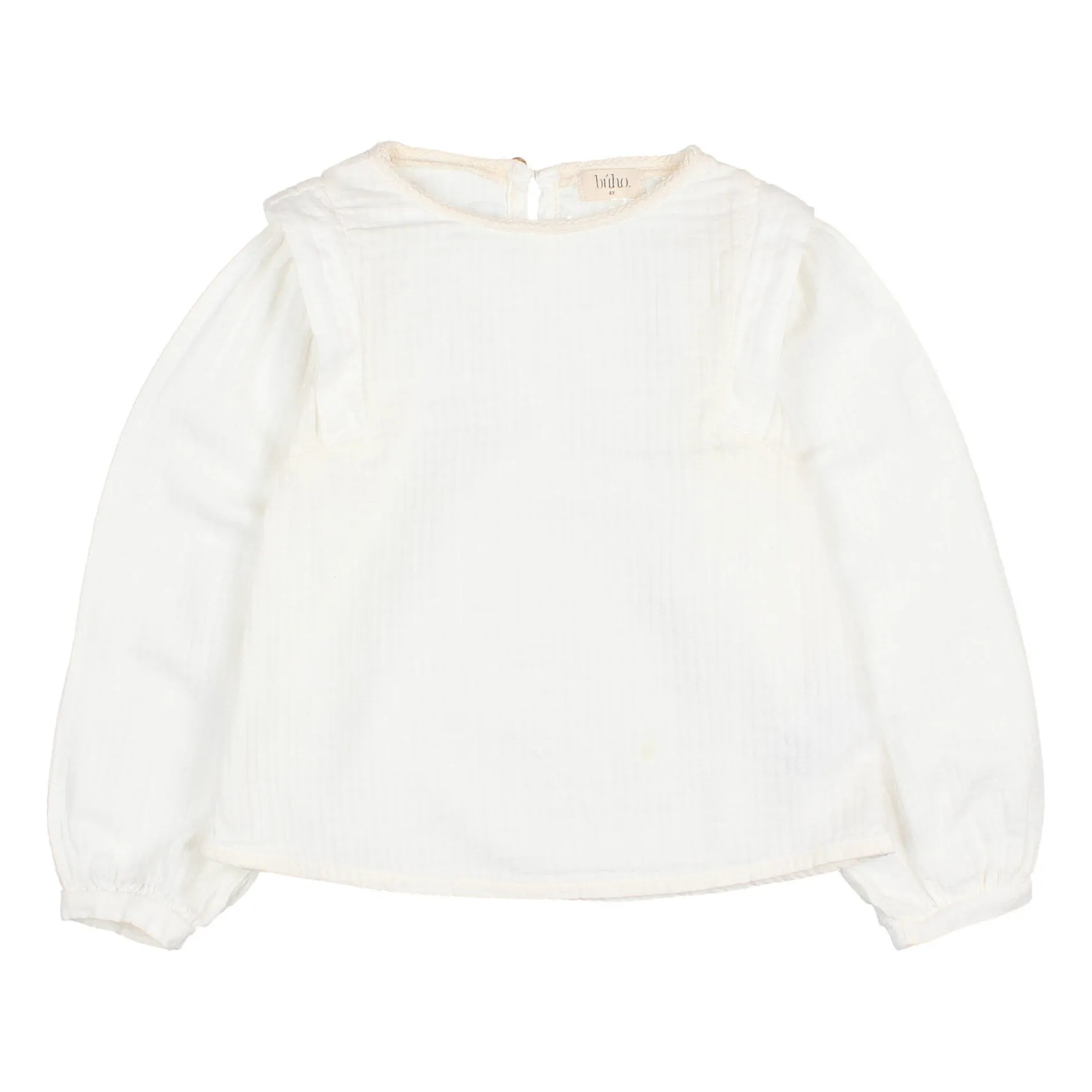 Búho - Blouse manches longues - Coton bio - Ecru - 6 ans