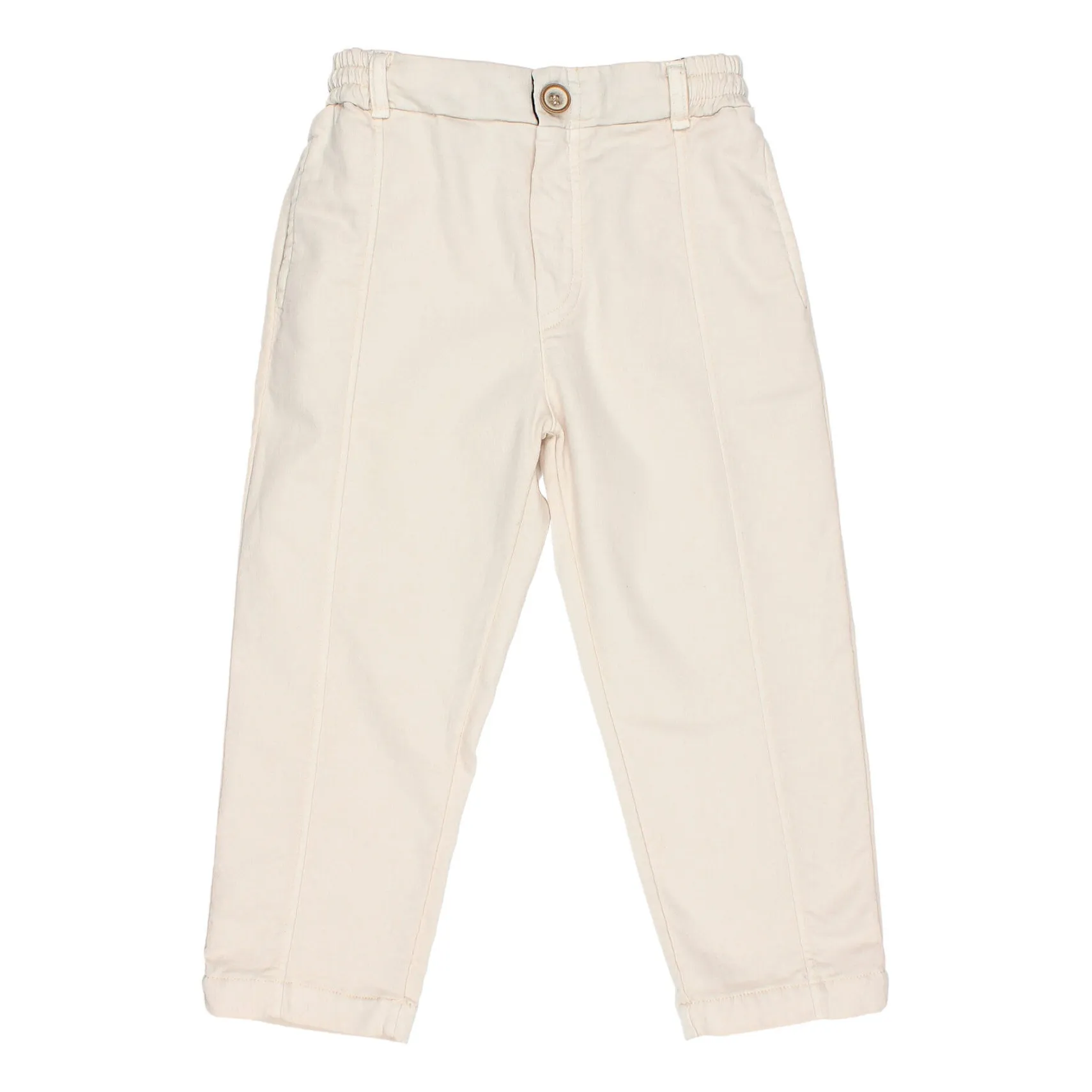 Búho - Pantalon Droit - Coton - Taille 12 ans - Ecru