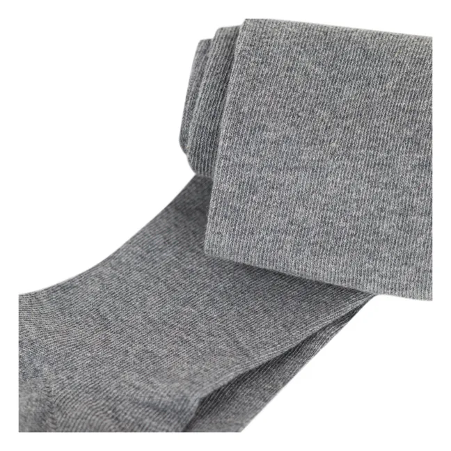Unifarbene Strumpfhose aus Jersey | Grau Meliert