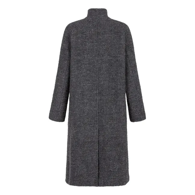 Cappotto dritto in lana vergine | Grigio antracite