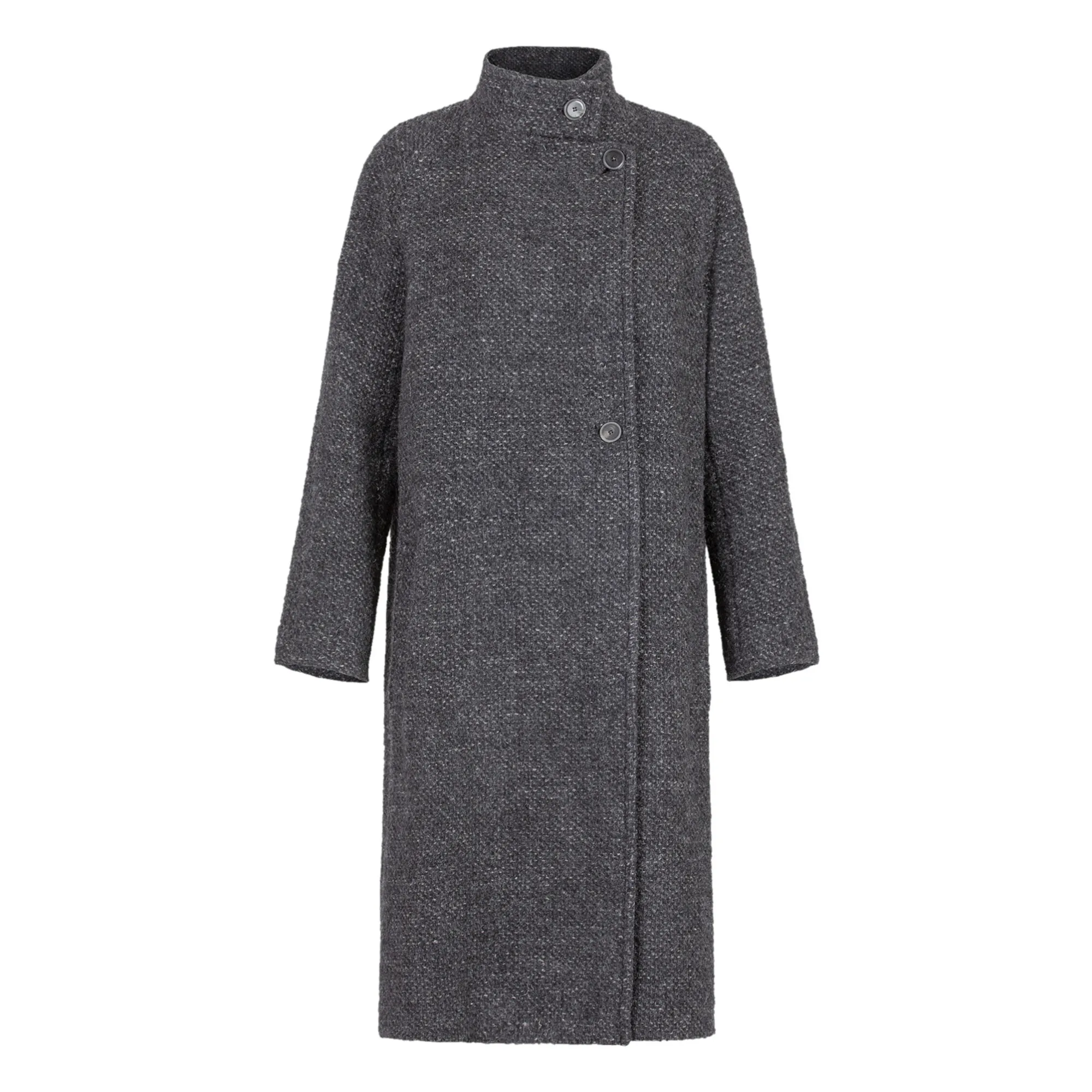 Pomandère Charcoal Grey Virgin Wool Coat