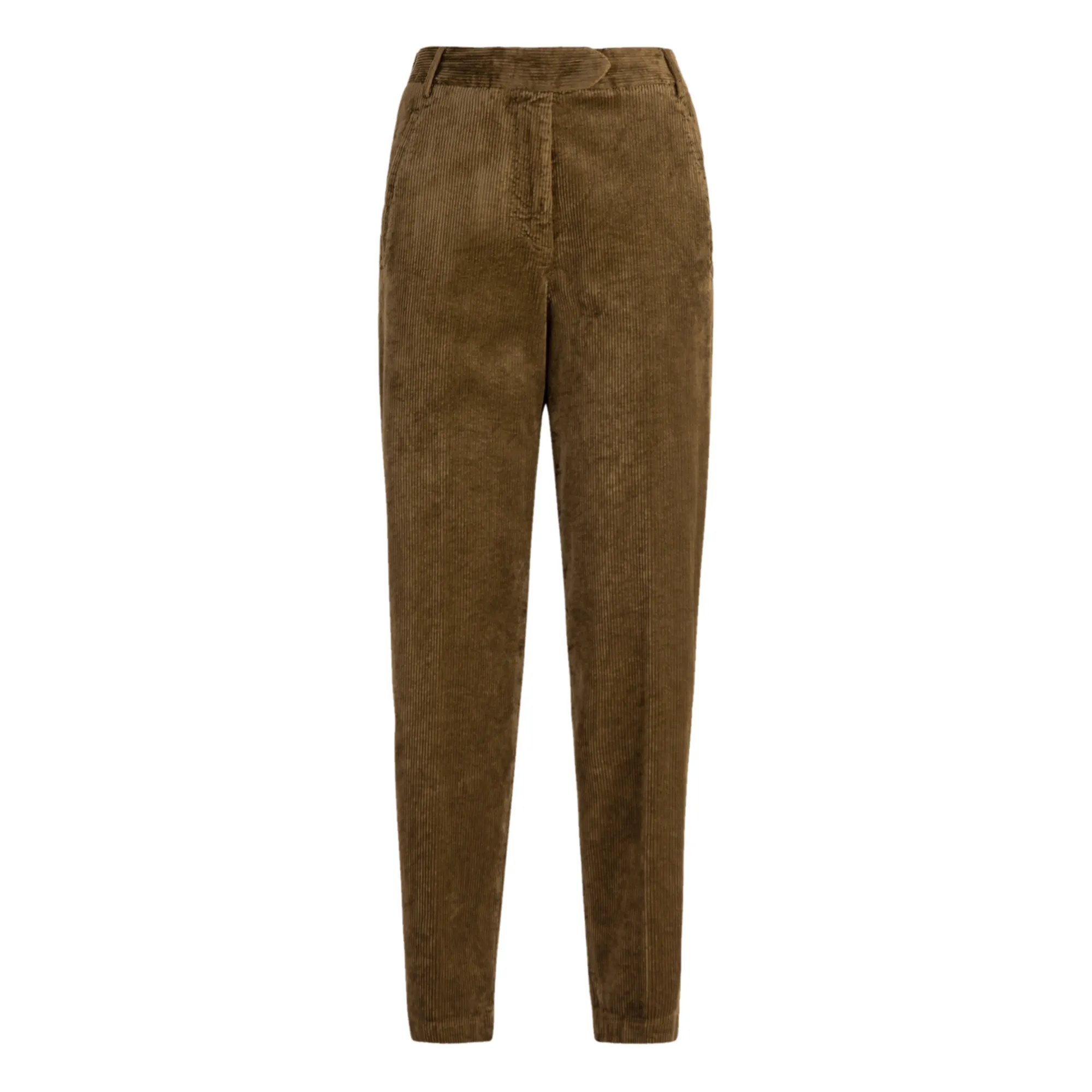 Pomandère Khaki Straight Leg Corduroy Pants