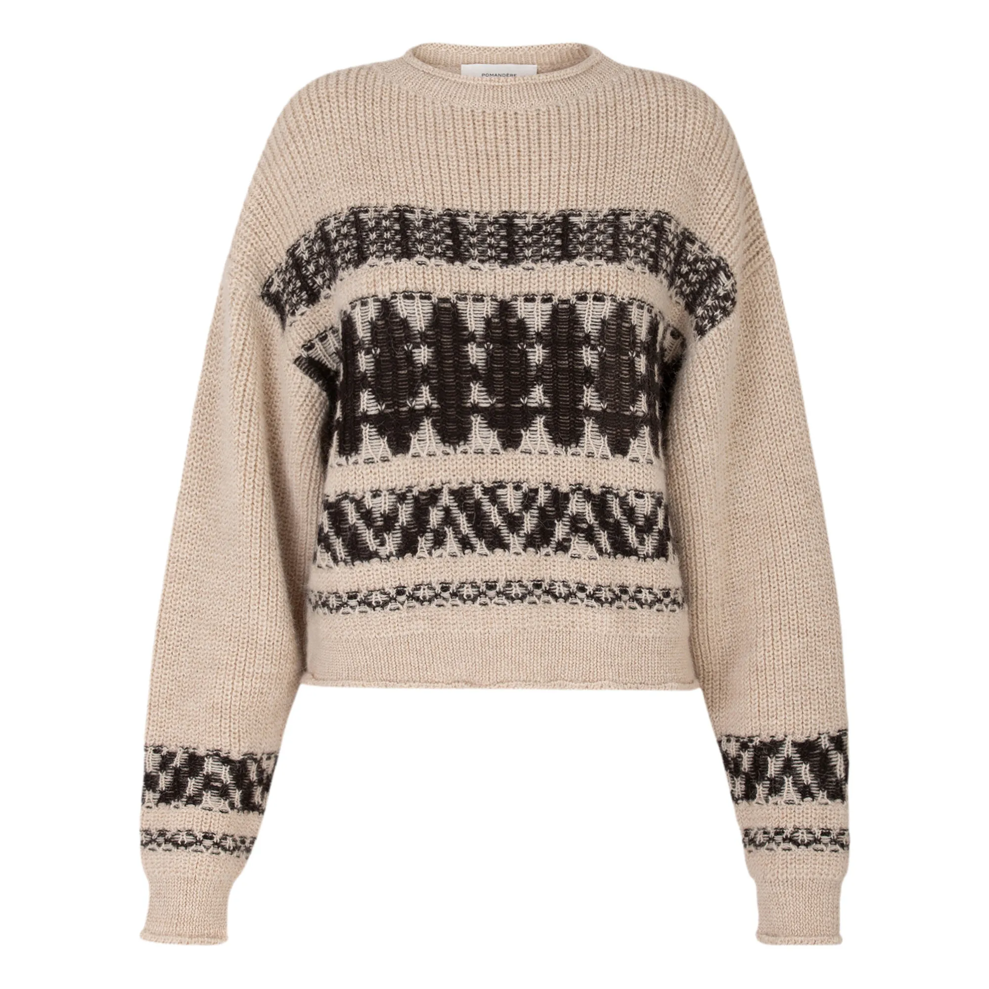 Pomandère Beige Alpaca Wool Jumper