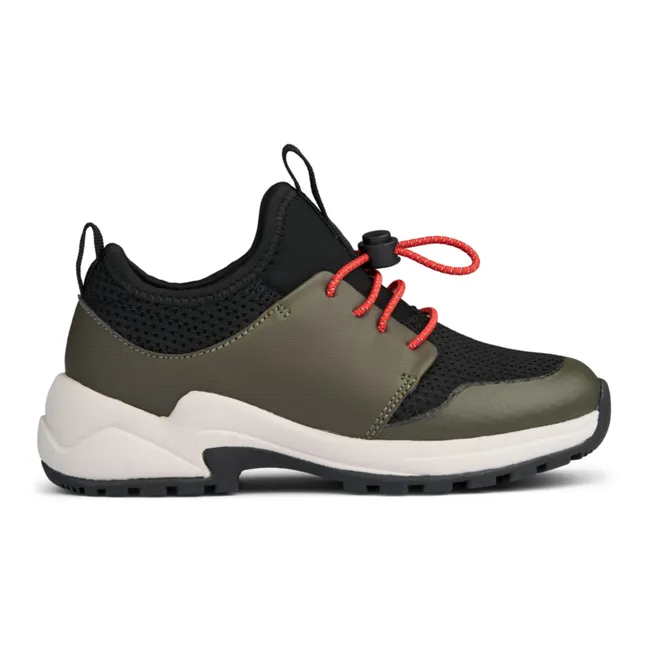 Sneakers con Lacci in Materiale Riciclato Jaden | Verde militare