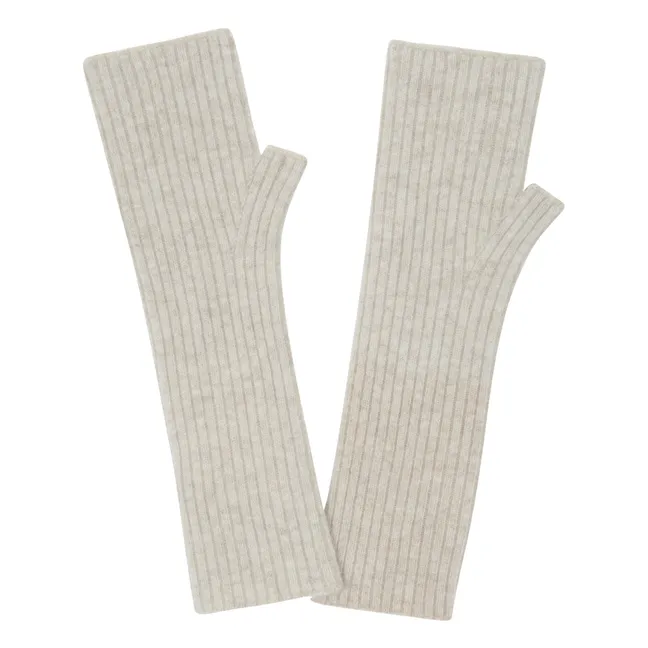 Knokke Cashmere mittens | Oatmeal