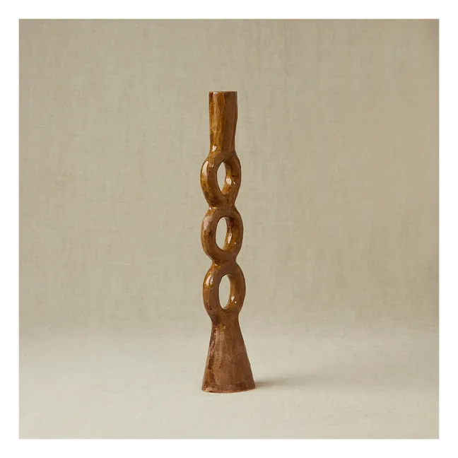 Candeliere a cerchio in terracotta | Verde militare