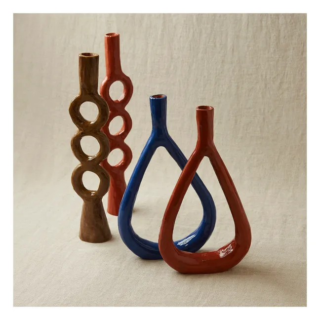 Candeliere a cerchio in terracotta | Verde militare