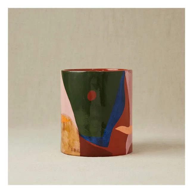 Vase aus Steingut | Khaki