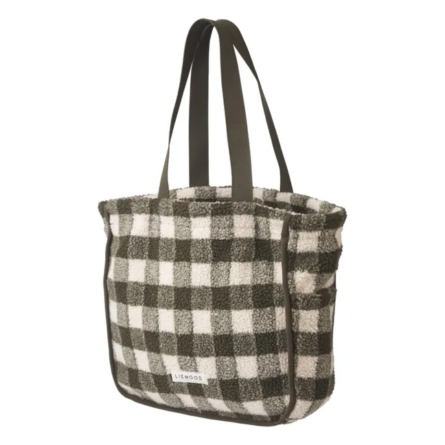 Tote Bag Recyceltes Material Carreaux Reed | Anthrazit