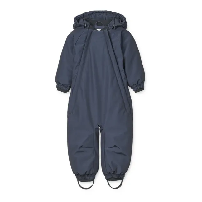 Lin Recycled Material Ski Suit | Navy blue