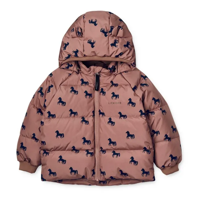 Polle Horse Recycled Material Down Jacket | Dusty Pink