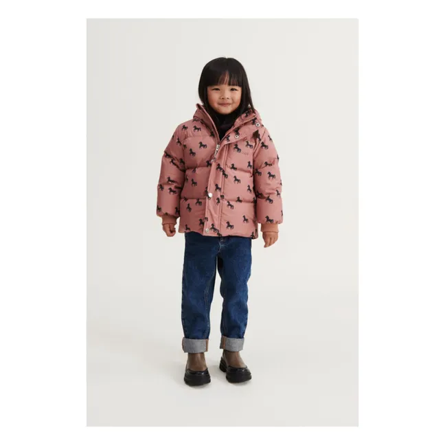 Polle Horse Recycled Material Down Jacket | Dusty Pink