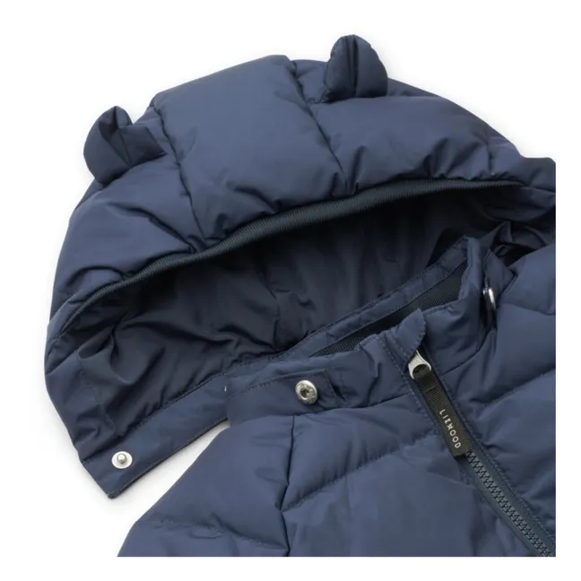 Polle Recycled Material Down Jacket | Navy blue