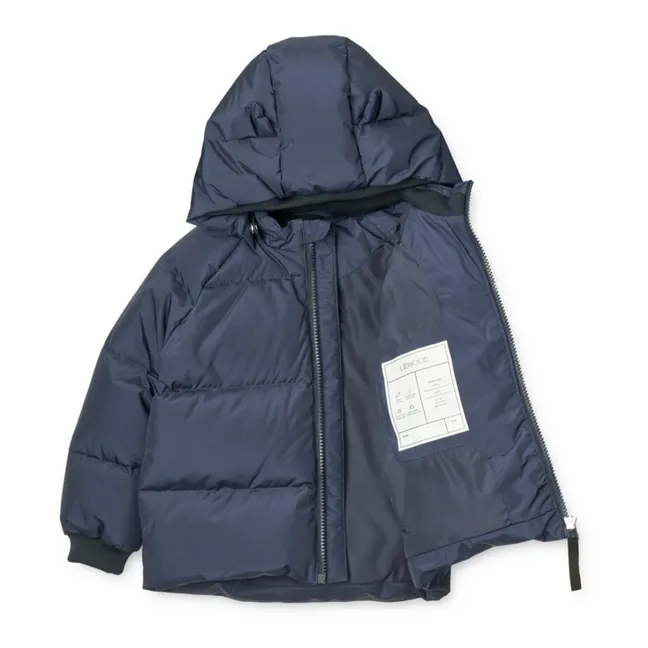 Polle Recycled Material Down Jacket | Navy blue
