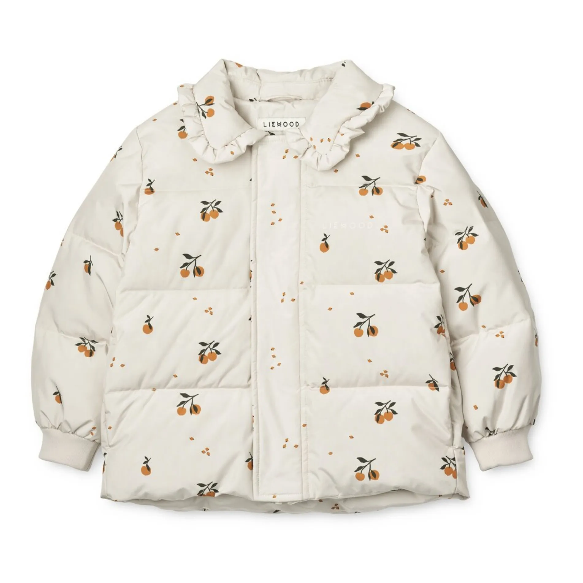 Liewood Ecru Peach Anemone Recycled Quilted Jacket