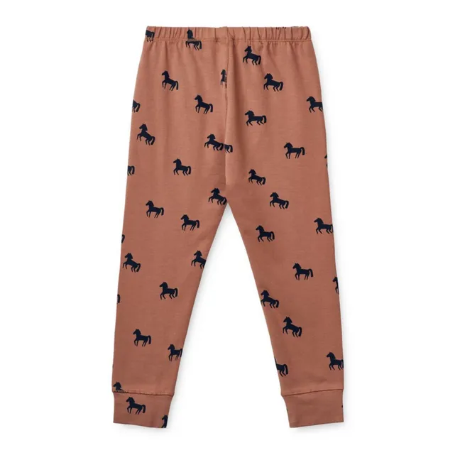 Wilhelm Organic Cotton Horse Pyjamas | Dusty Pink