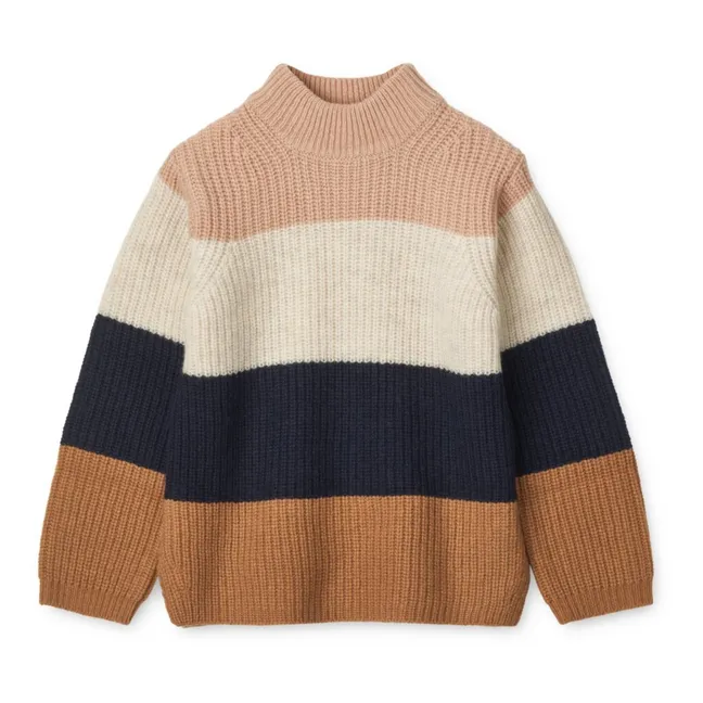 Cali Striped Organic Cotton Sweater | Pink