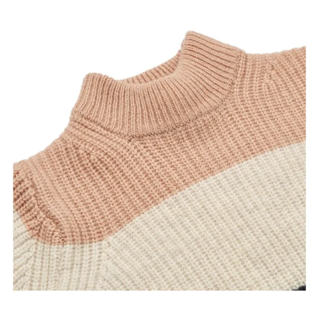 Cali Striped Organic Cotton Sweater | Pink