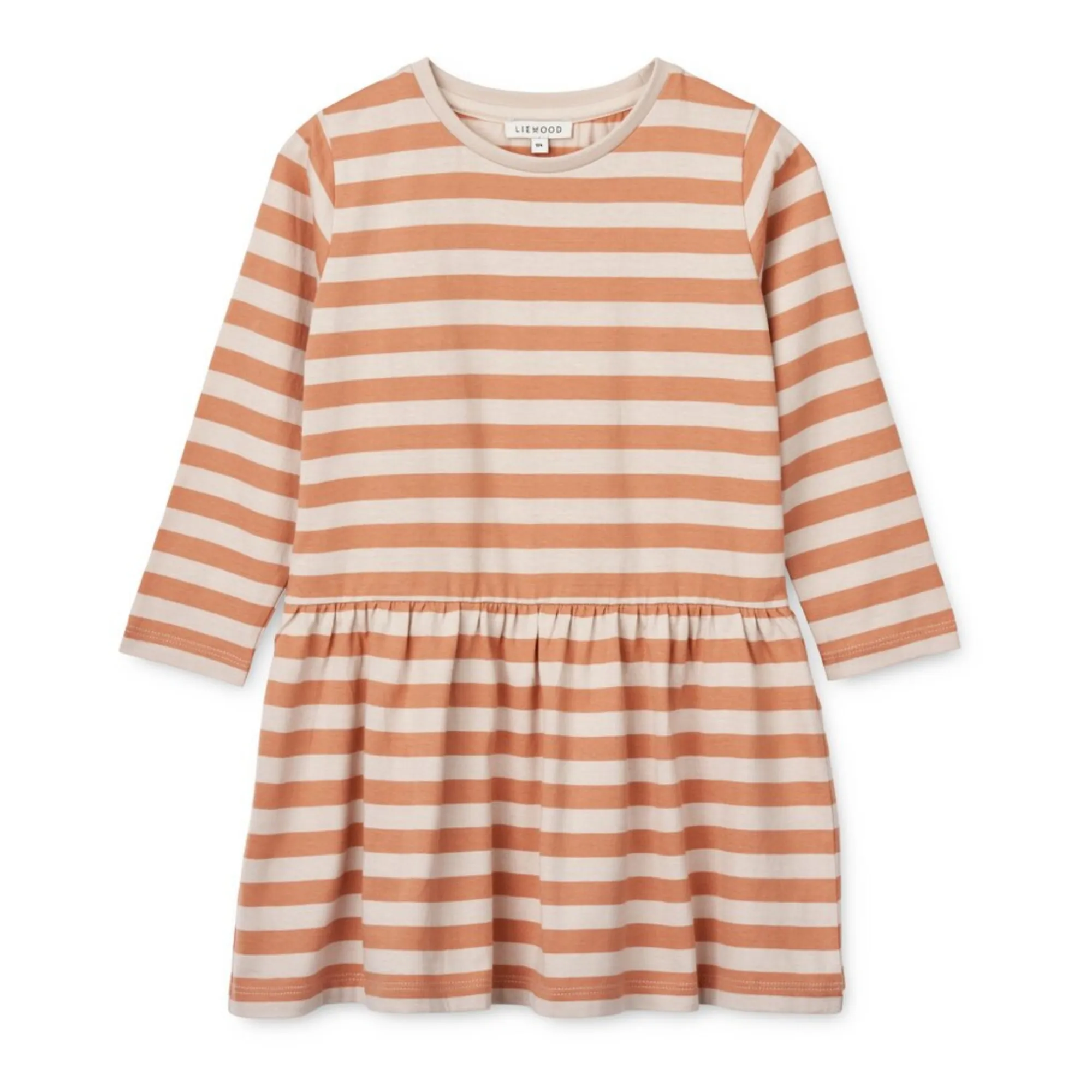 Liewood Pale Pink Striped Organic Cotton Dress Lima